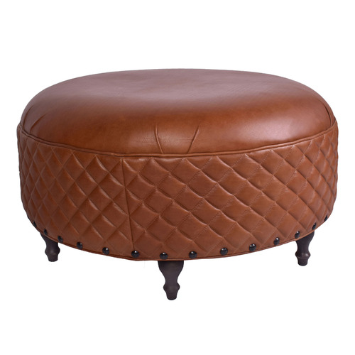 Round deals tan ottoman